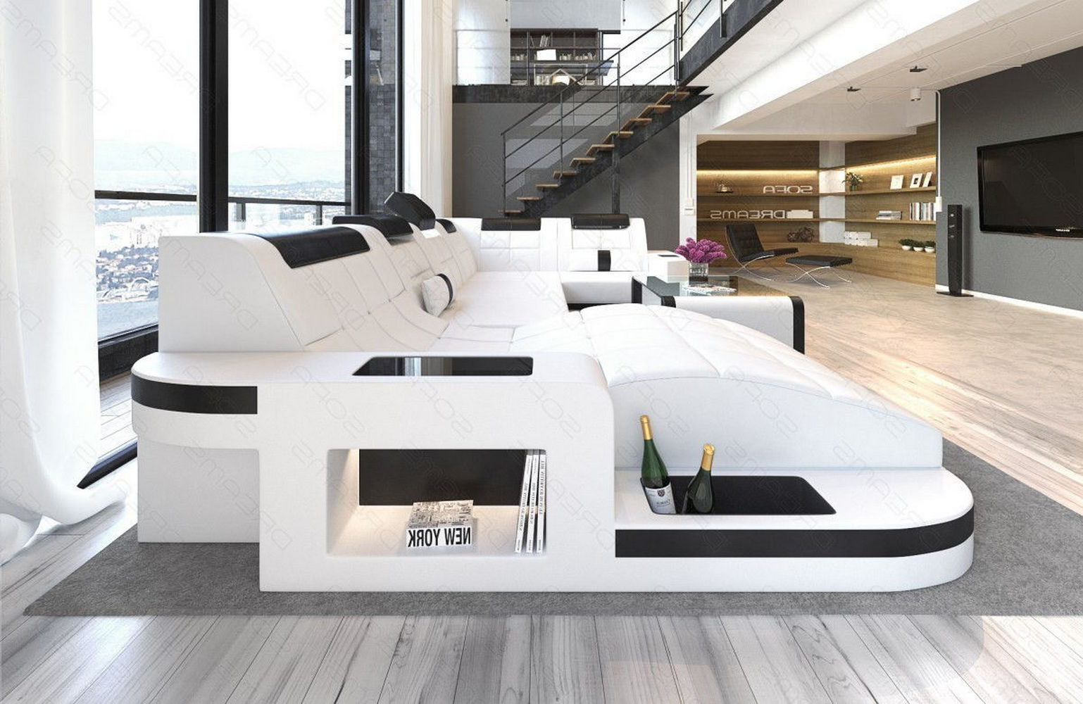 Relax-Wohnlandschaft Wave mit LED-Beleuchtung