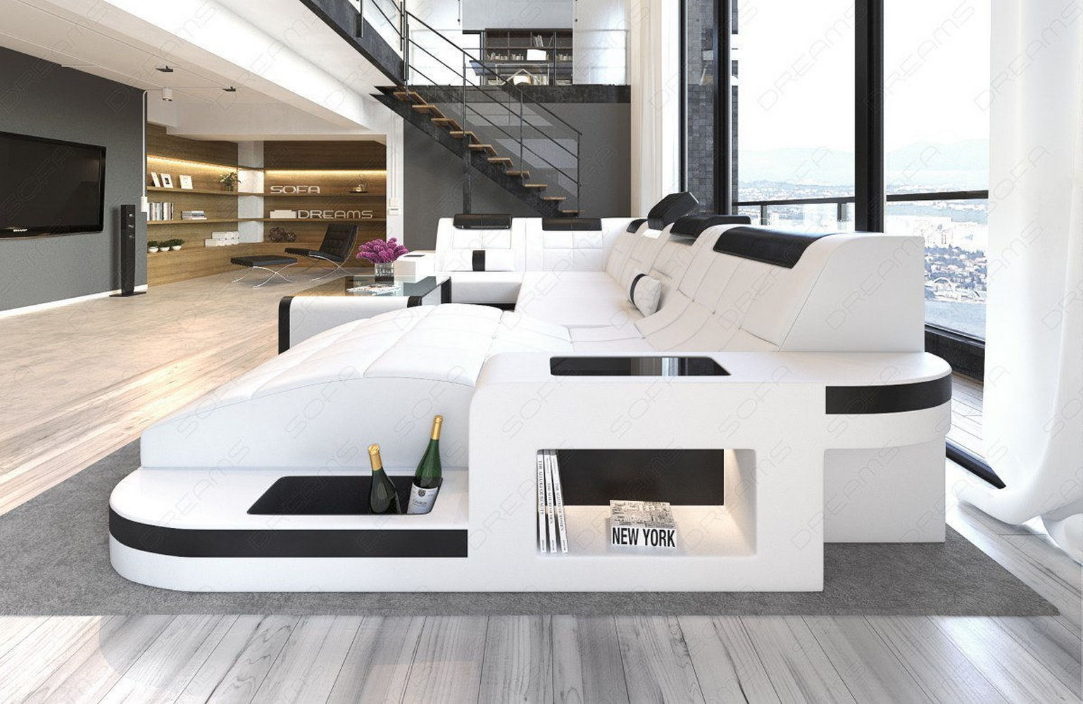 Relax-Wohnlandschaft Wave mit LED-Beleuchtung