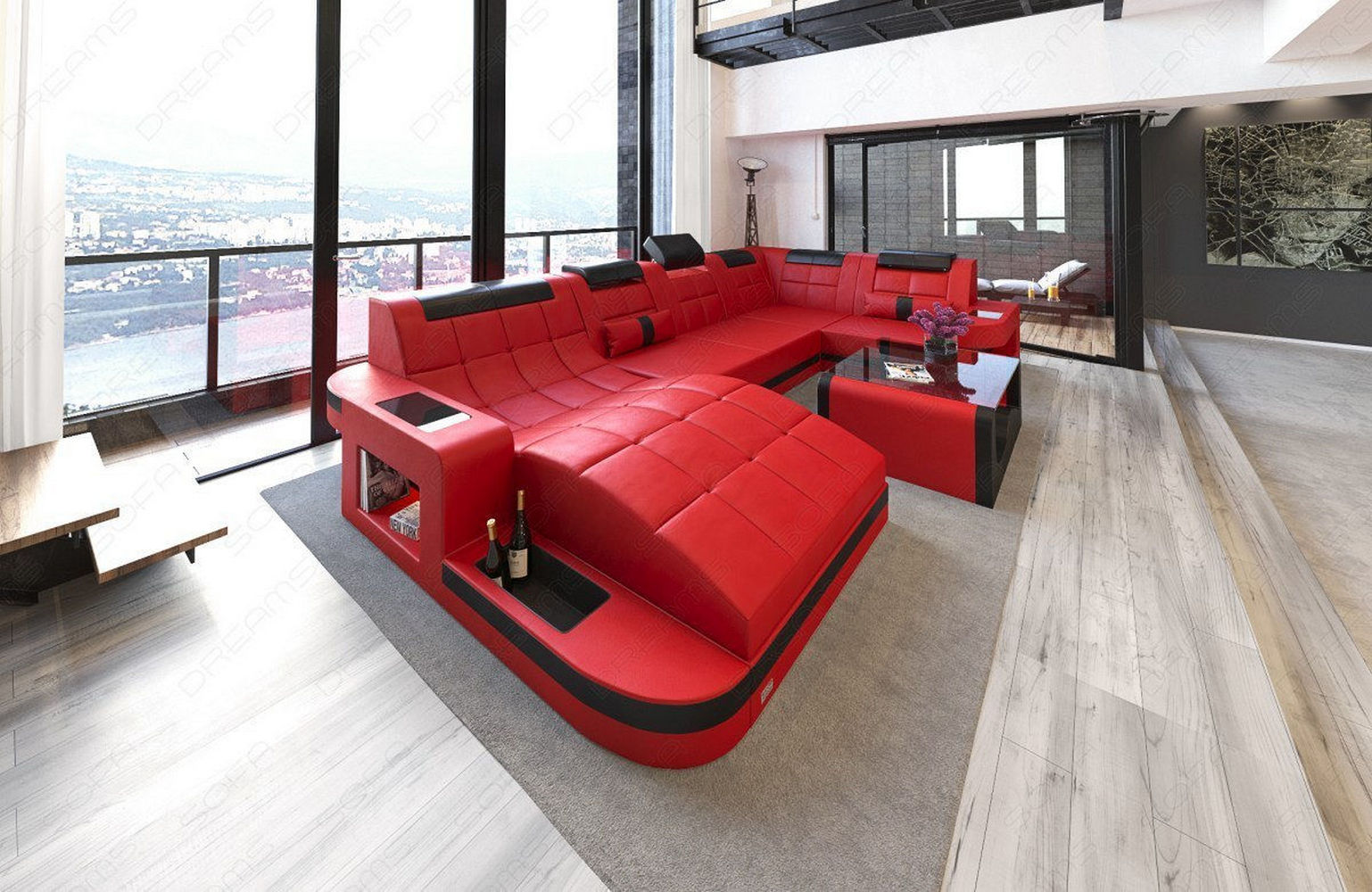 Relax-Wohnlandschaft Wave mit LED-Beleuchtung