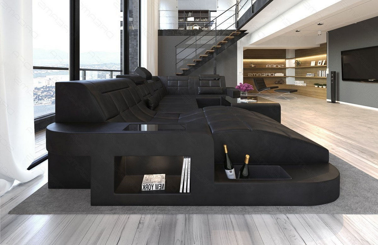 Relax-Wohnlandschaft Wave mit LED-Beleuchtung