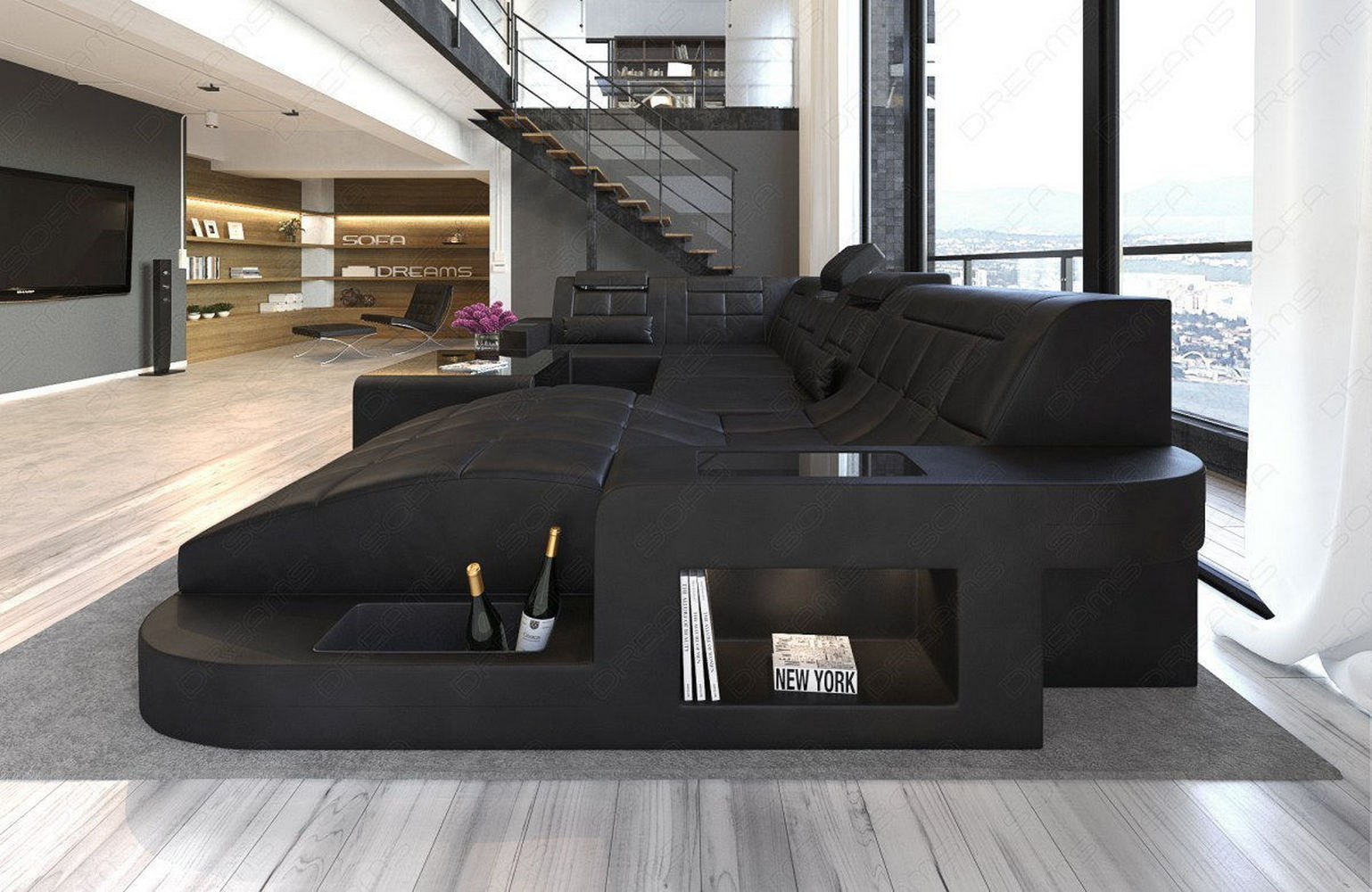 Relax-Wohnlandschaft Wave mit LED-Beleuchtung