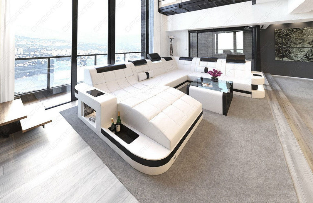 Wohnlandschaft Wave XXL in Leder