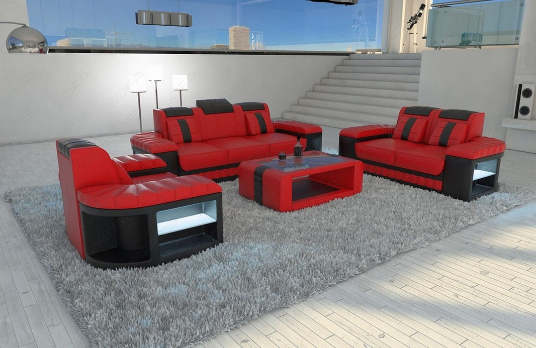 Sofa Set Bellagio in Leder