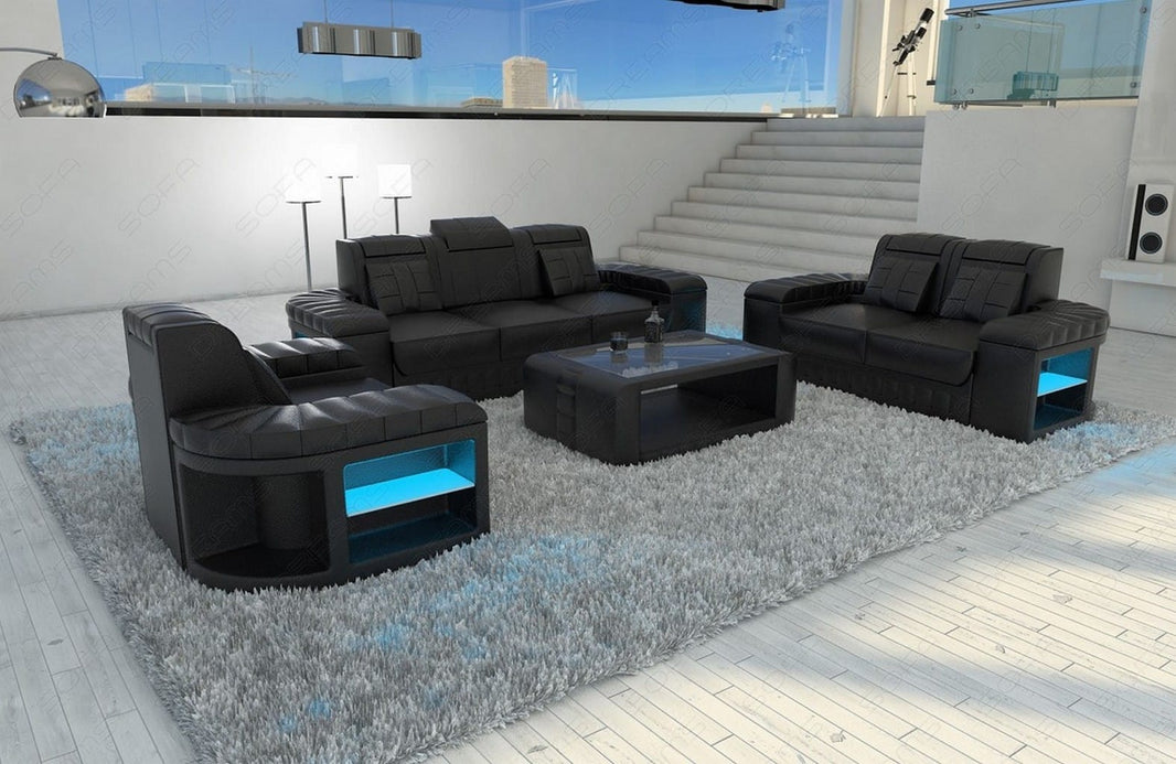 Sofa Set Bellagio in Leder