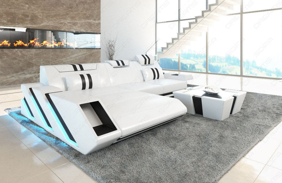 Ecksofa Apollonia L-Form aus Leder
