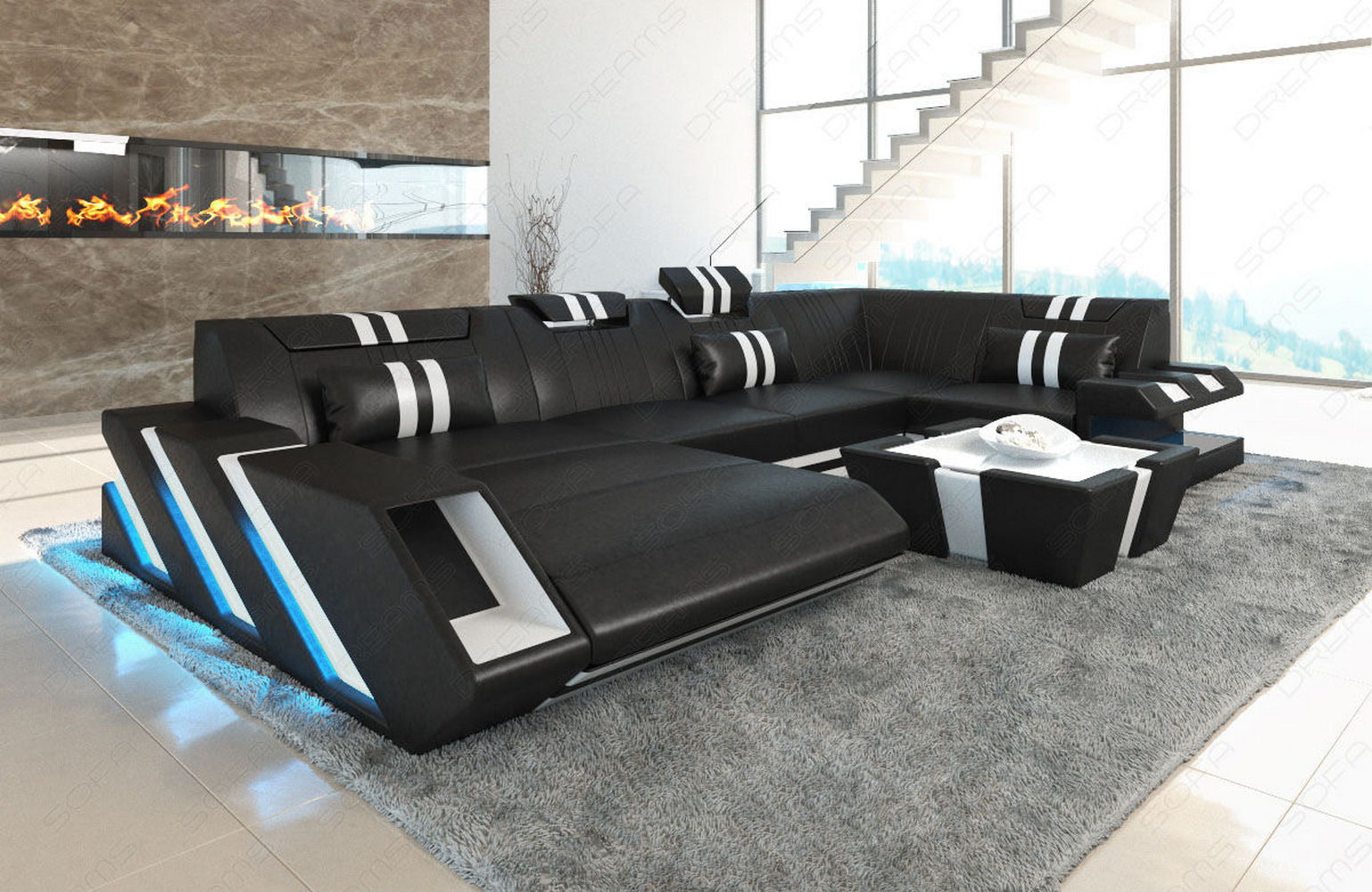 Ledercouch Apollonia U-Form – Komfort & Stil