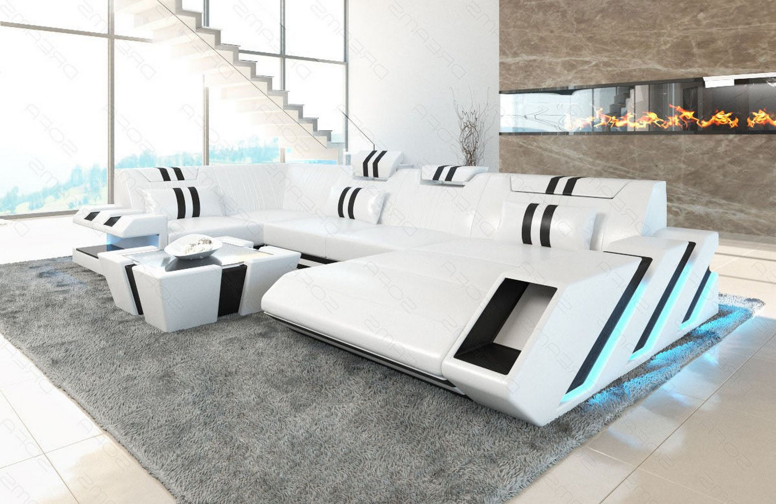 Ledercouch Apollonia U-Form – Komfort & Stil