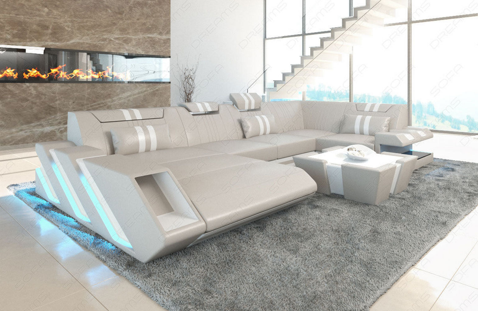 Ledercouch Apollonia U-Form – Komfort & Stil