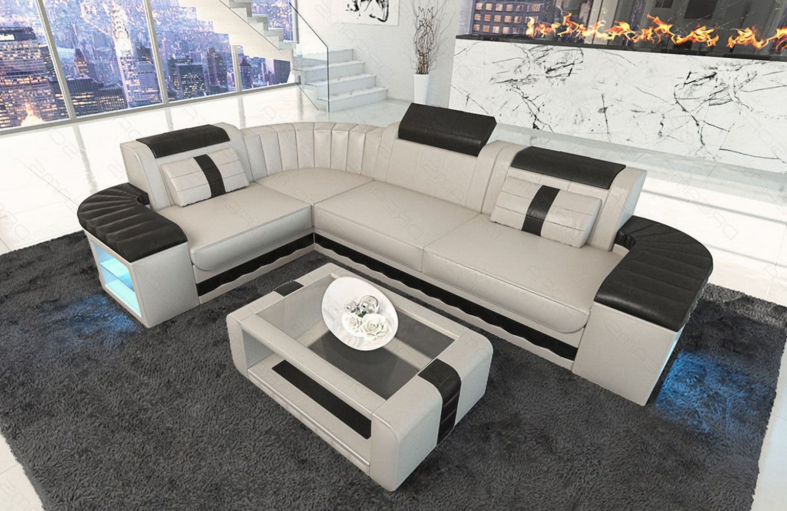Designersofa Leder Bergamo – Eleganz pur