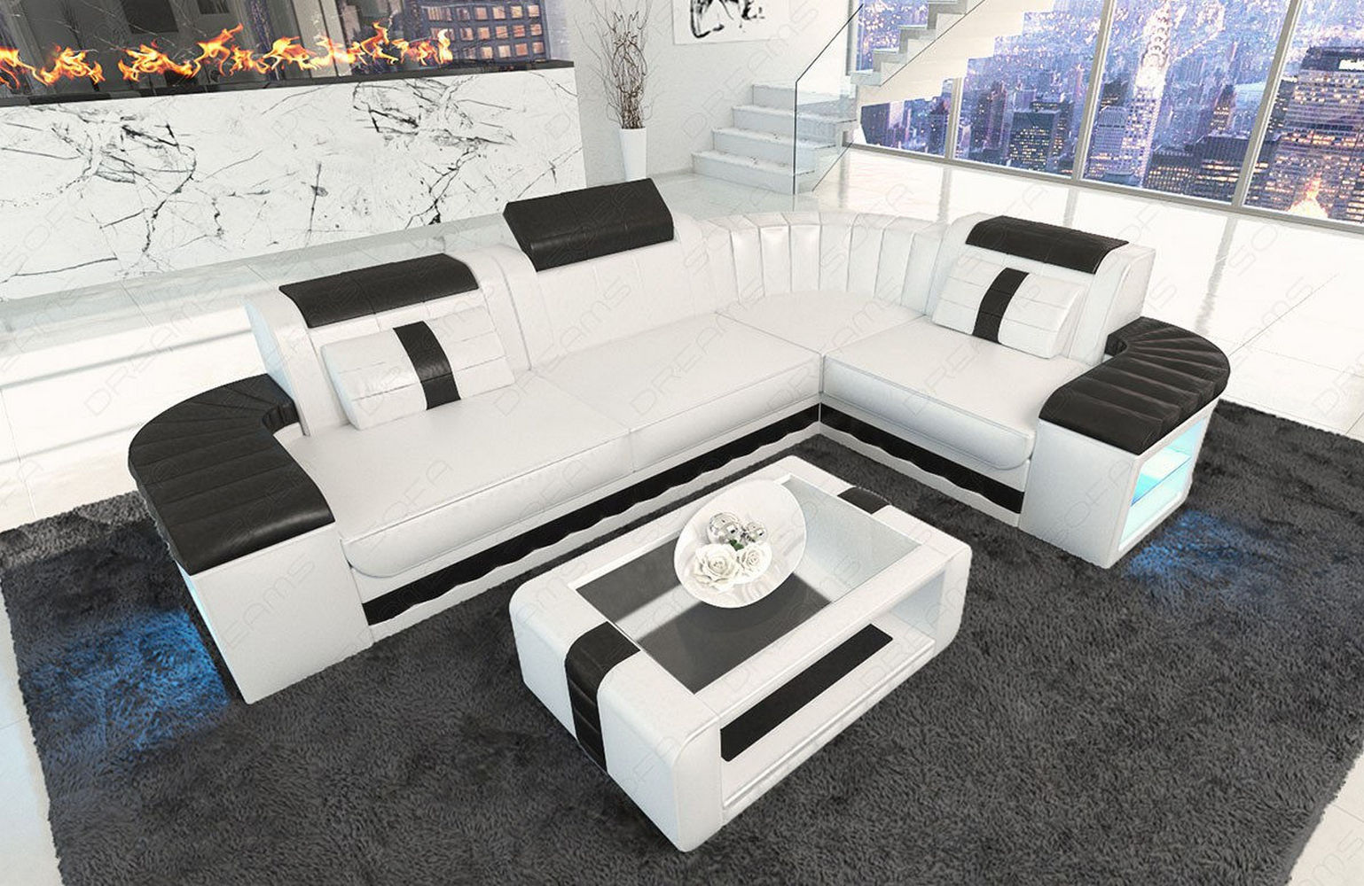 Designersofa Leder Bergamo – Eleganz pur