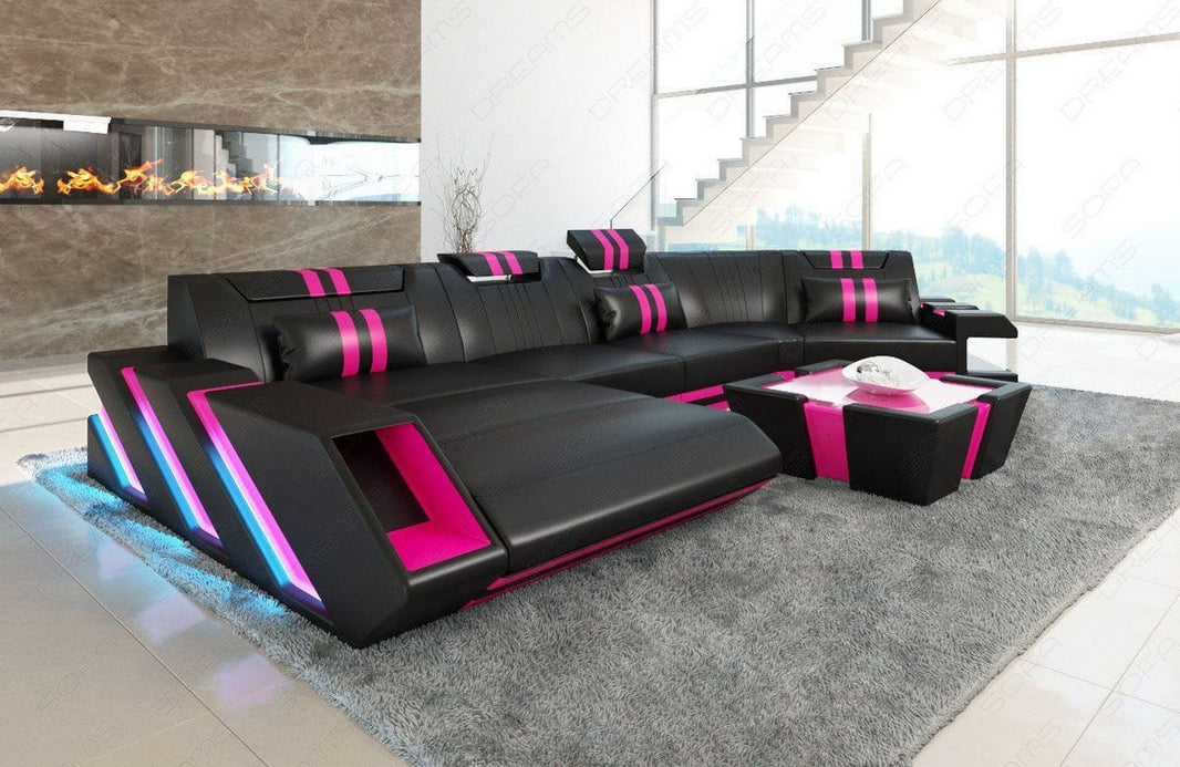 Leder Couch Apollonia C-Form
