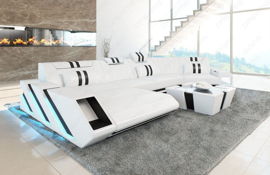 Leder Couch Apollonia C-Form