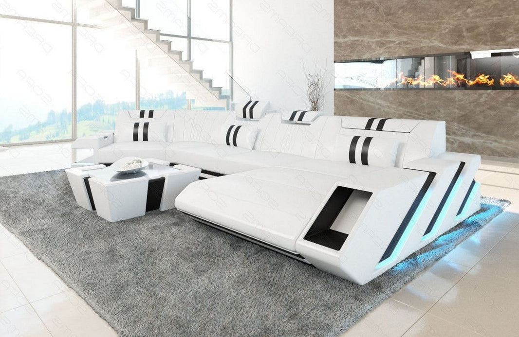 Leder Couch Apollonia C-Form