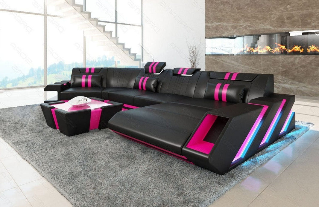 Leder Couch Apollonia C-Form