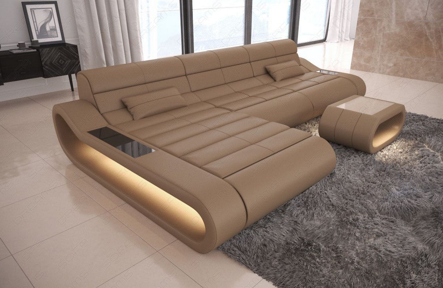 Ledersofa Concept L-Form – Lang & Komfortabel