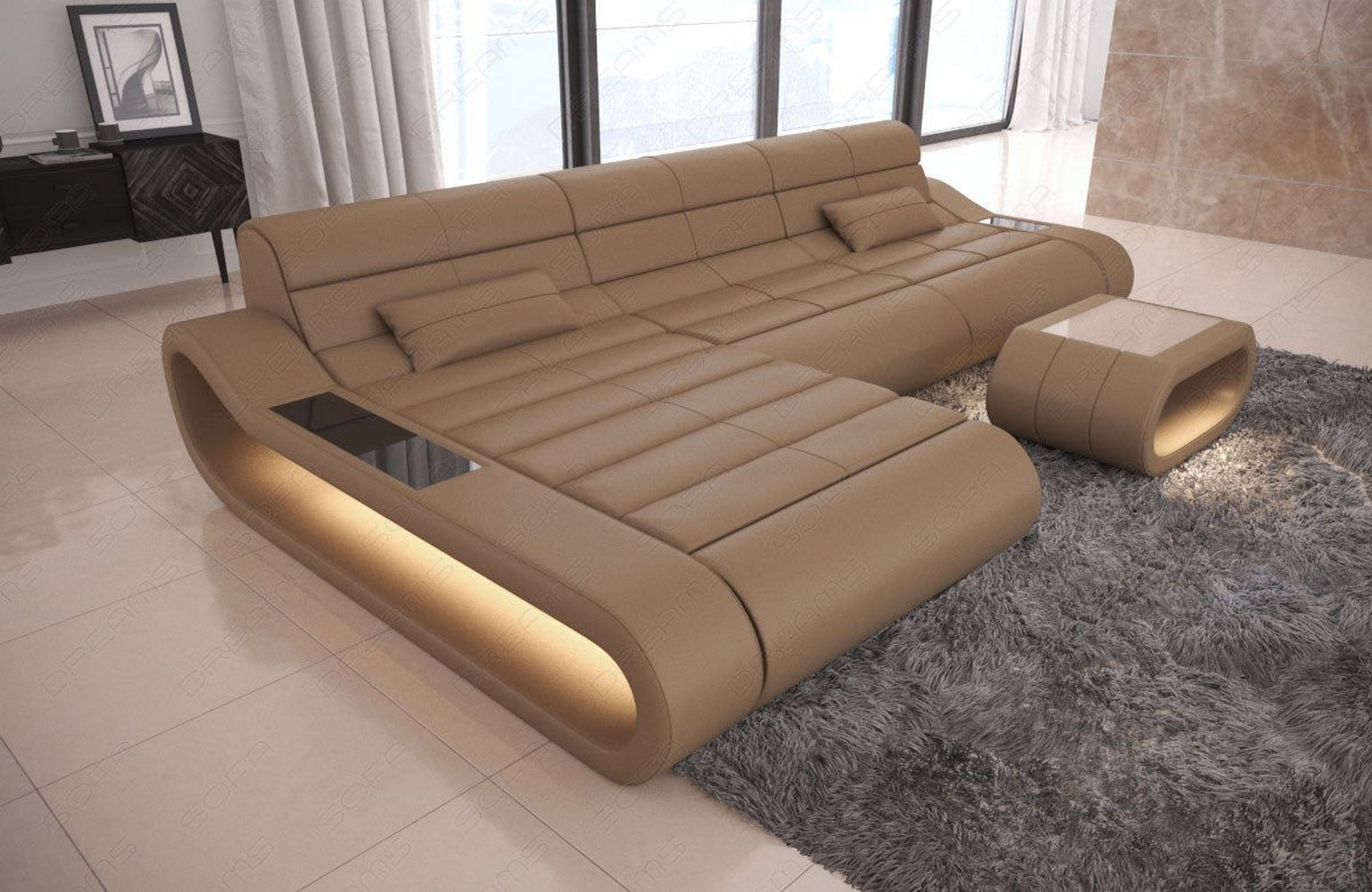 Ledersofa Concept L-Form – Lang & Komfortabel