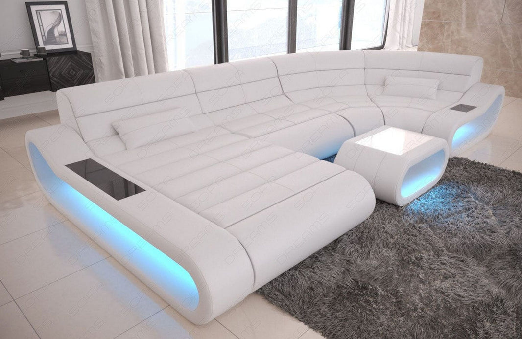 Wohnlandschaft Concept U Form aus Leder