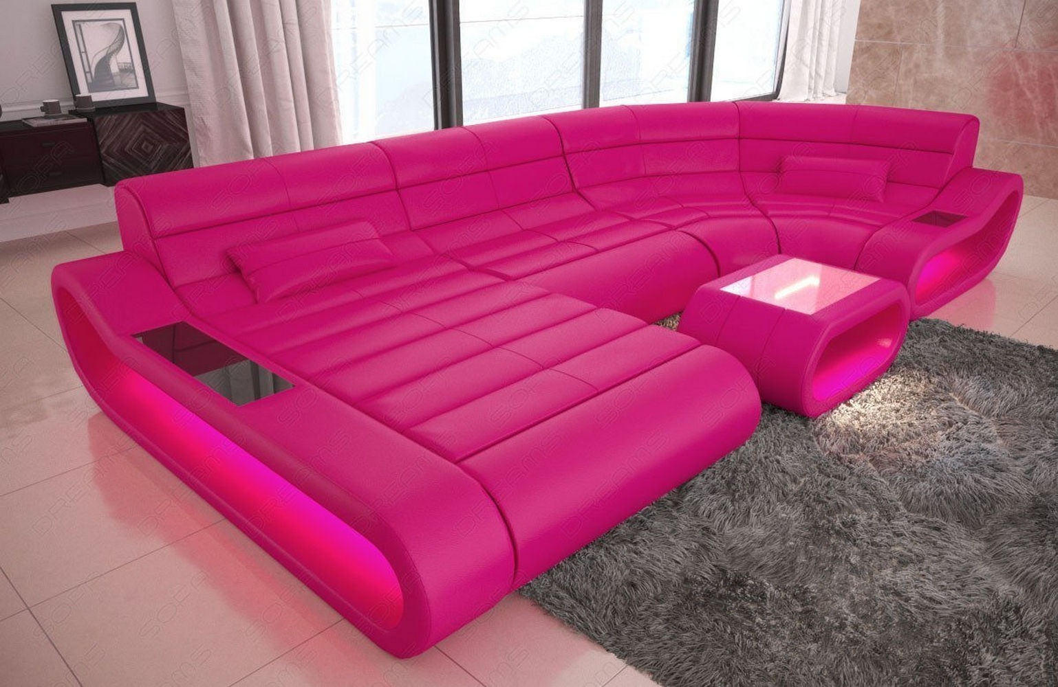 Ledersofa Concept U-Form – Modern & Bequem