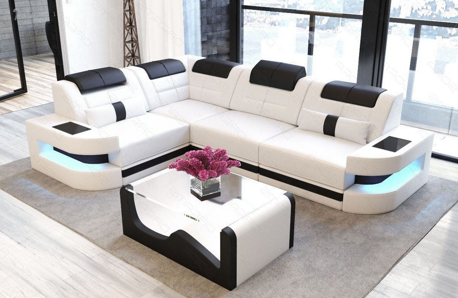 Designersofa Como L-Form – Leder & Luxus