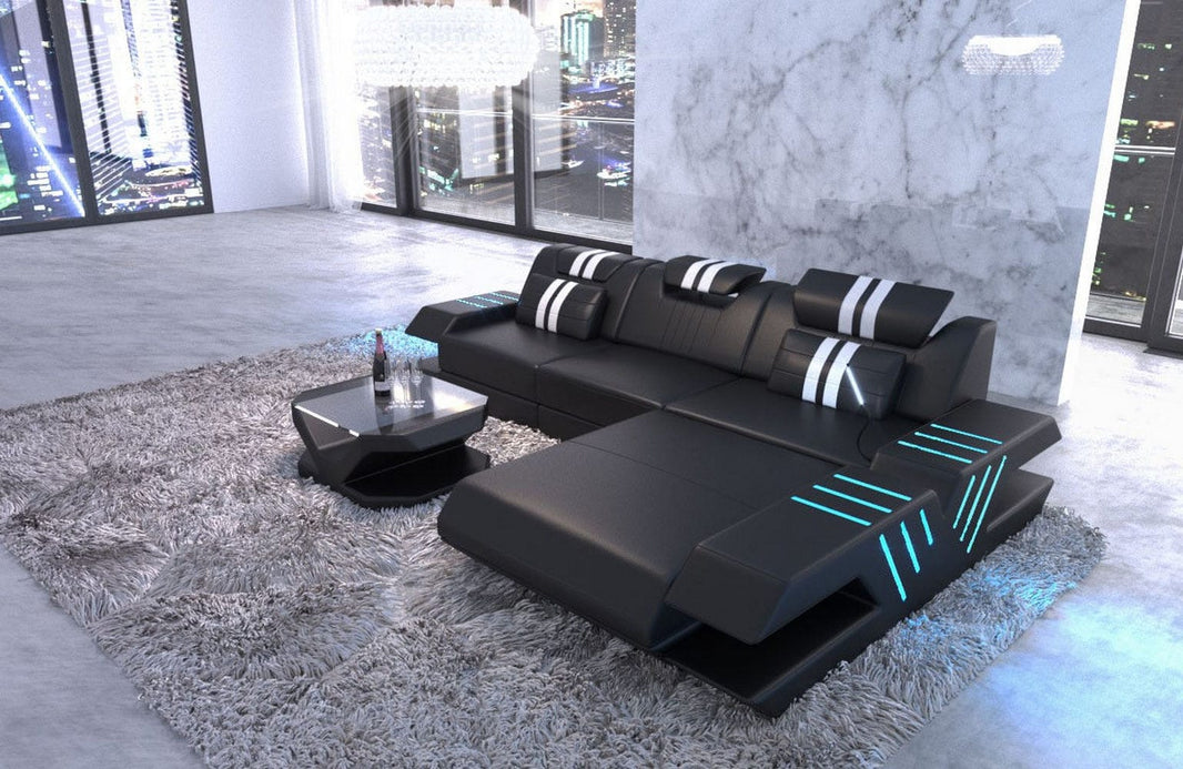 Ecksofa Venedig L-Form aus Leder