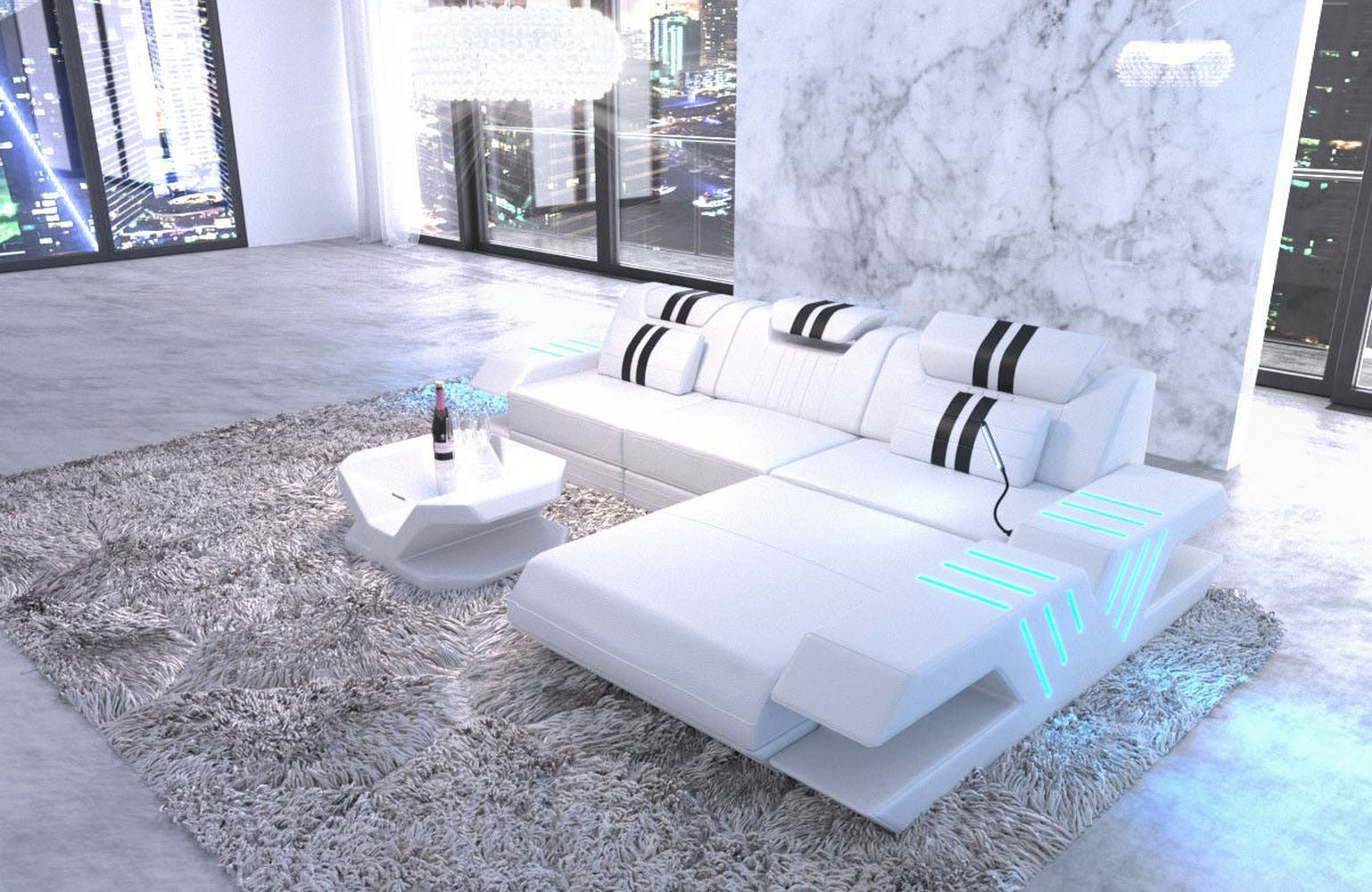 Ledersofa Modern Venedig L-Form – Stil & Komfort