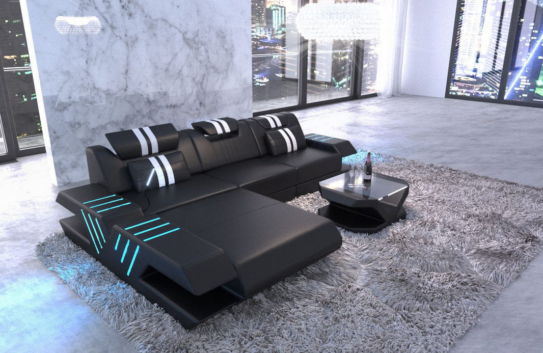 Ecksofa Venedig L-Form aus Leder