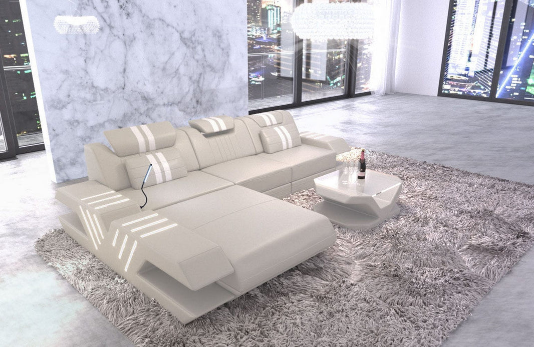 Ecksofa Venedig L-Form aus Leder