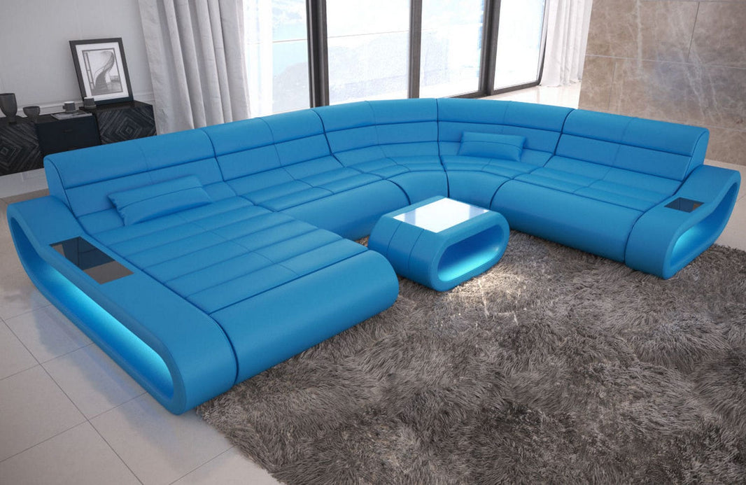 XXL Wohnlandschaft Concept U-Form in Leder