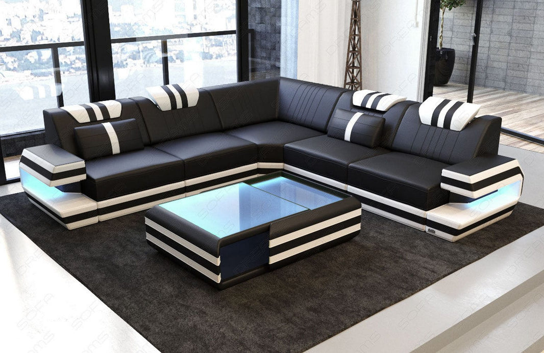 Ecksofa Ragusa Edles L-Form aus Leder