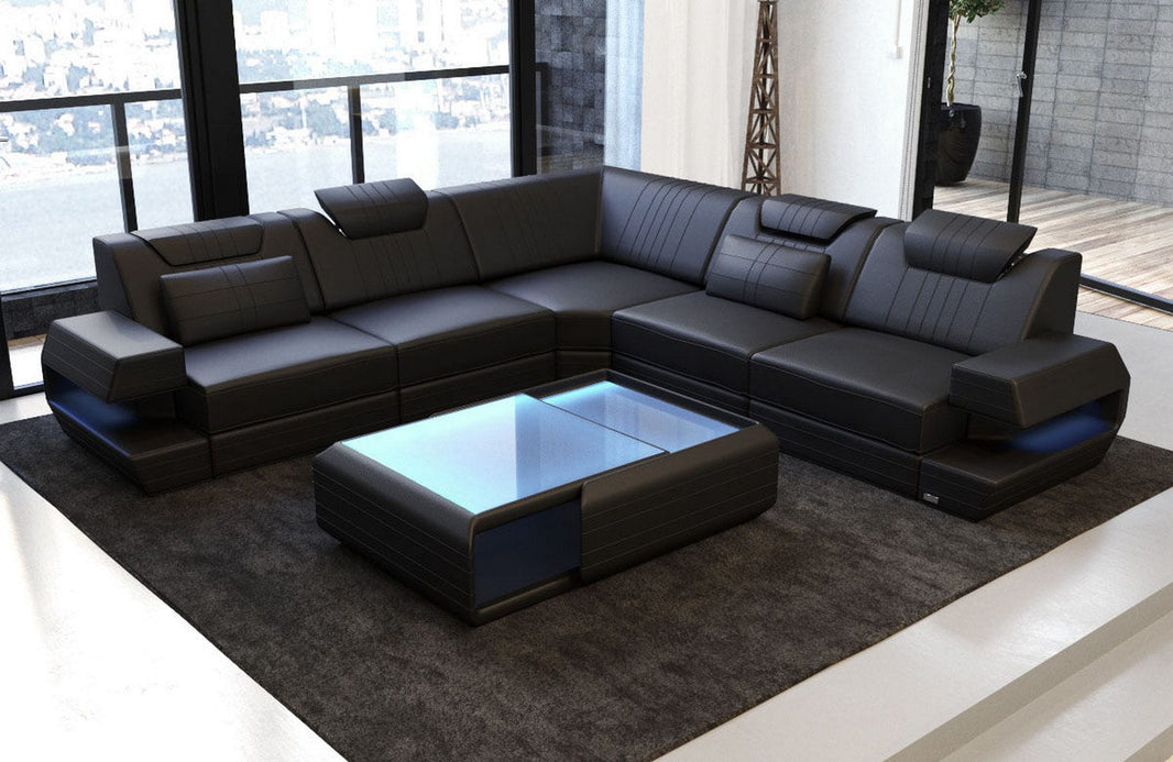 Ecksofa Ragusa Edles L-Form aus Leder