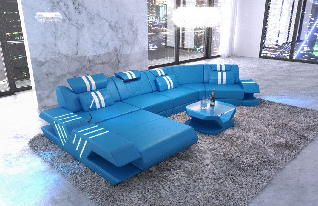 Sofa Venedig C-Form in Leder