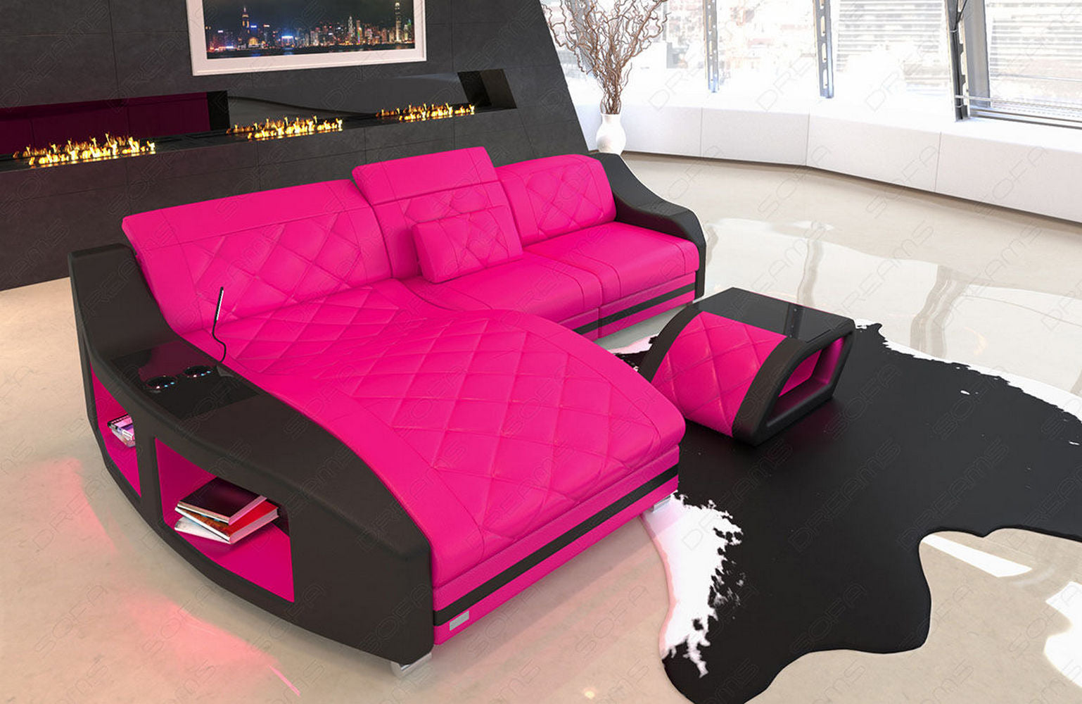 Mini Leder Ecksofa Swing L-Form – Modern & Komfortabel