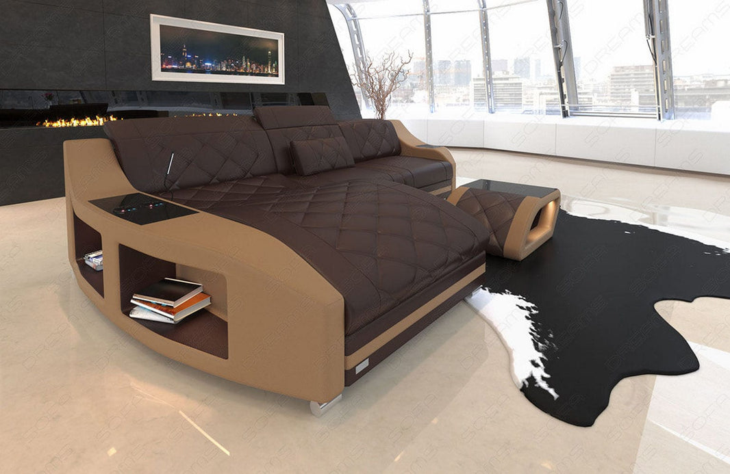 Ecksofa Swing Eleganz L-Form in Leder