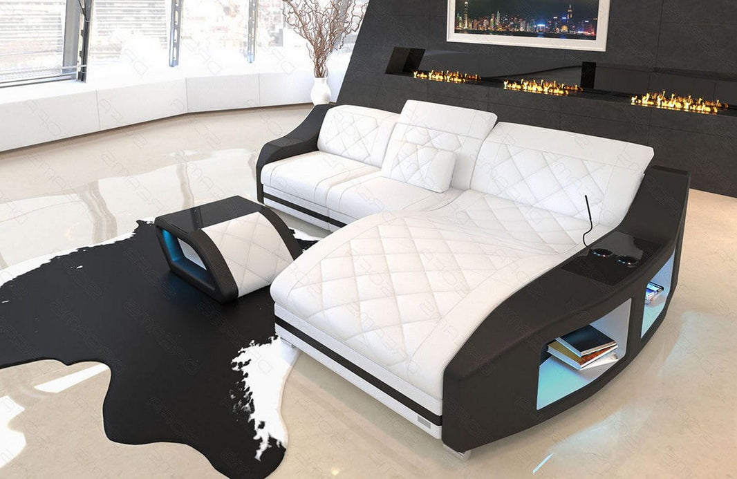 Ecksofa Swing Eleganz L-Form in Leder
