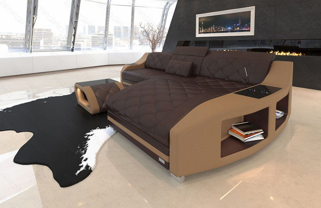 Ecksofa Swing Eleganz L-Form in Leder
