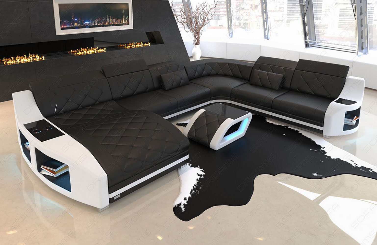 Leder Wohnlandschaft Swing XXL – Modern & Komfortabel