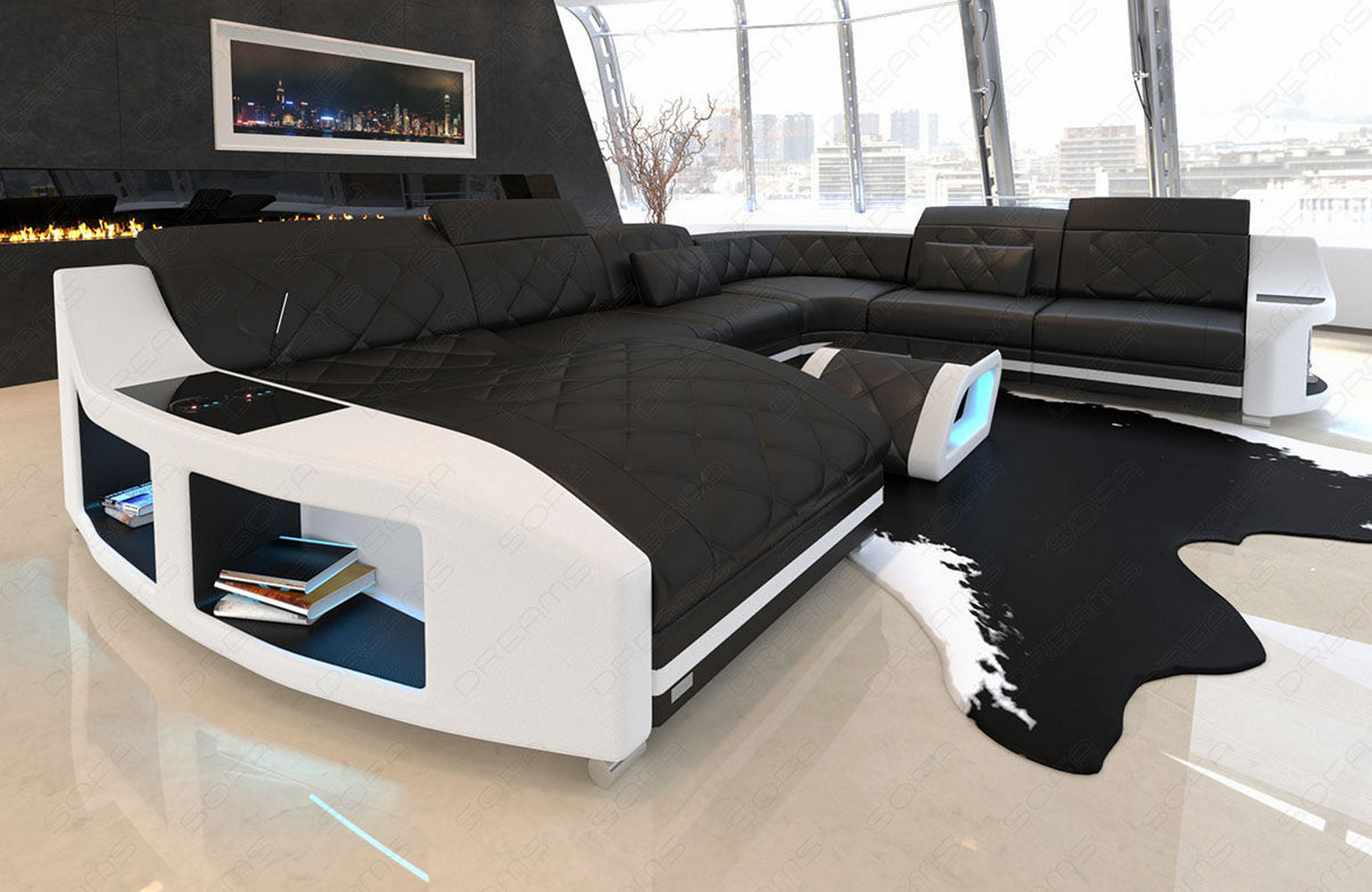 Leder Wohnlandschaft Swing XXL – Modern & Komfortabel