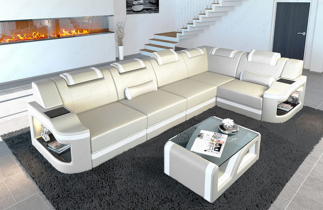 Ecksofa Padua L-Form in Leder