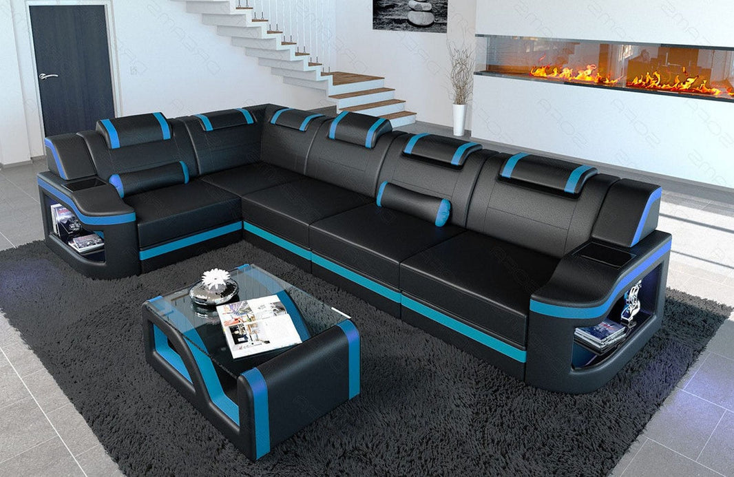 Ecksofa Padua L-Form in Leder