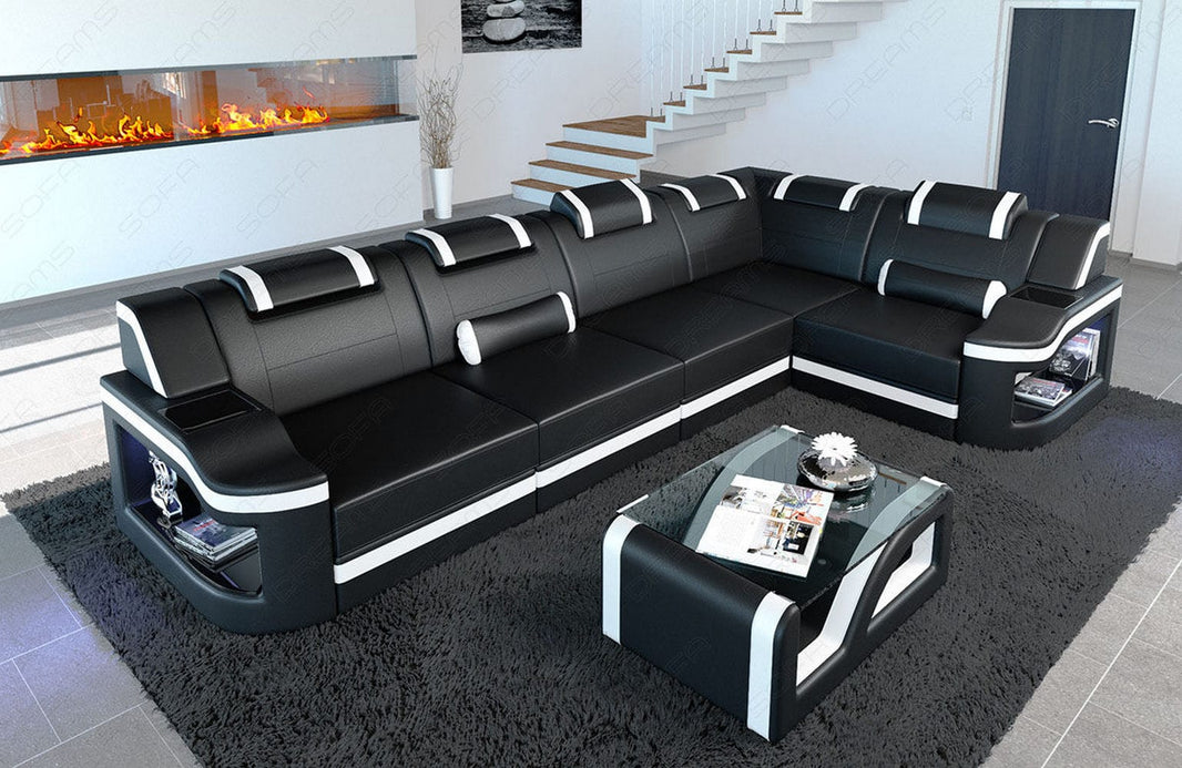 Ecksofa Padua L-Form in Leder