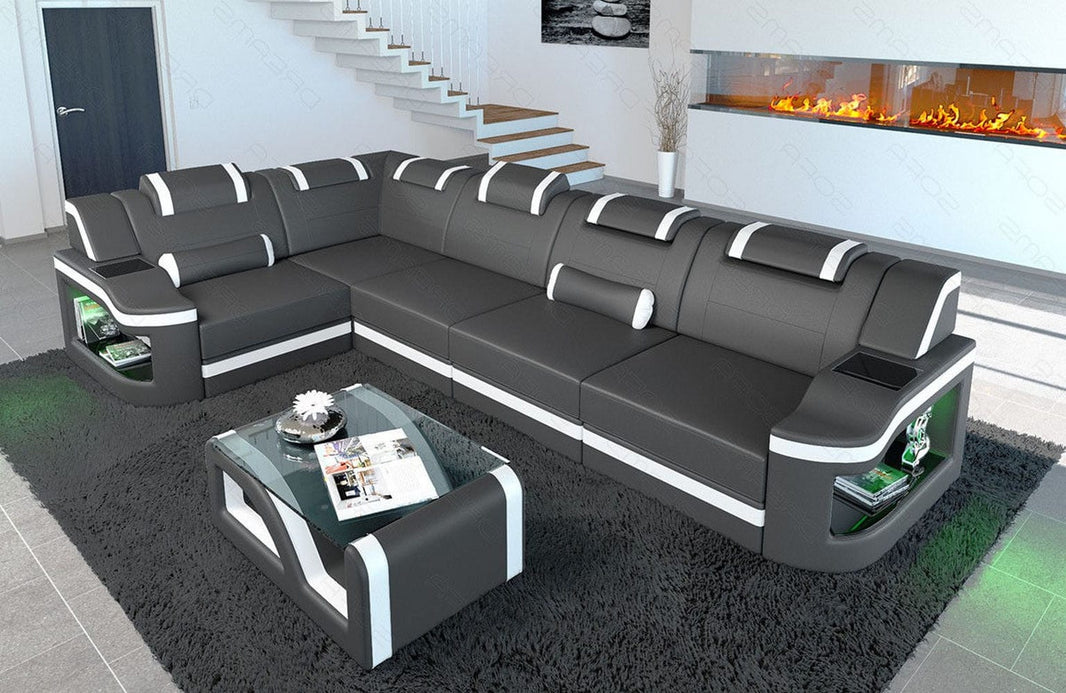 Ecksofa Padua L-Form in Leder