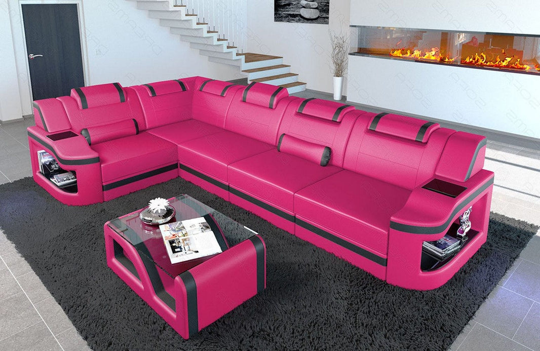 Ecksofa Padua L-Form in Leder