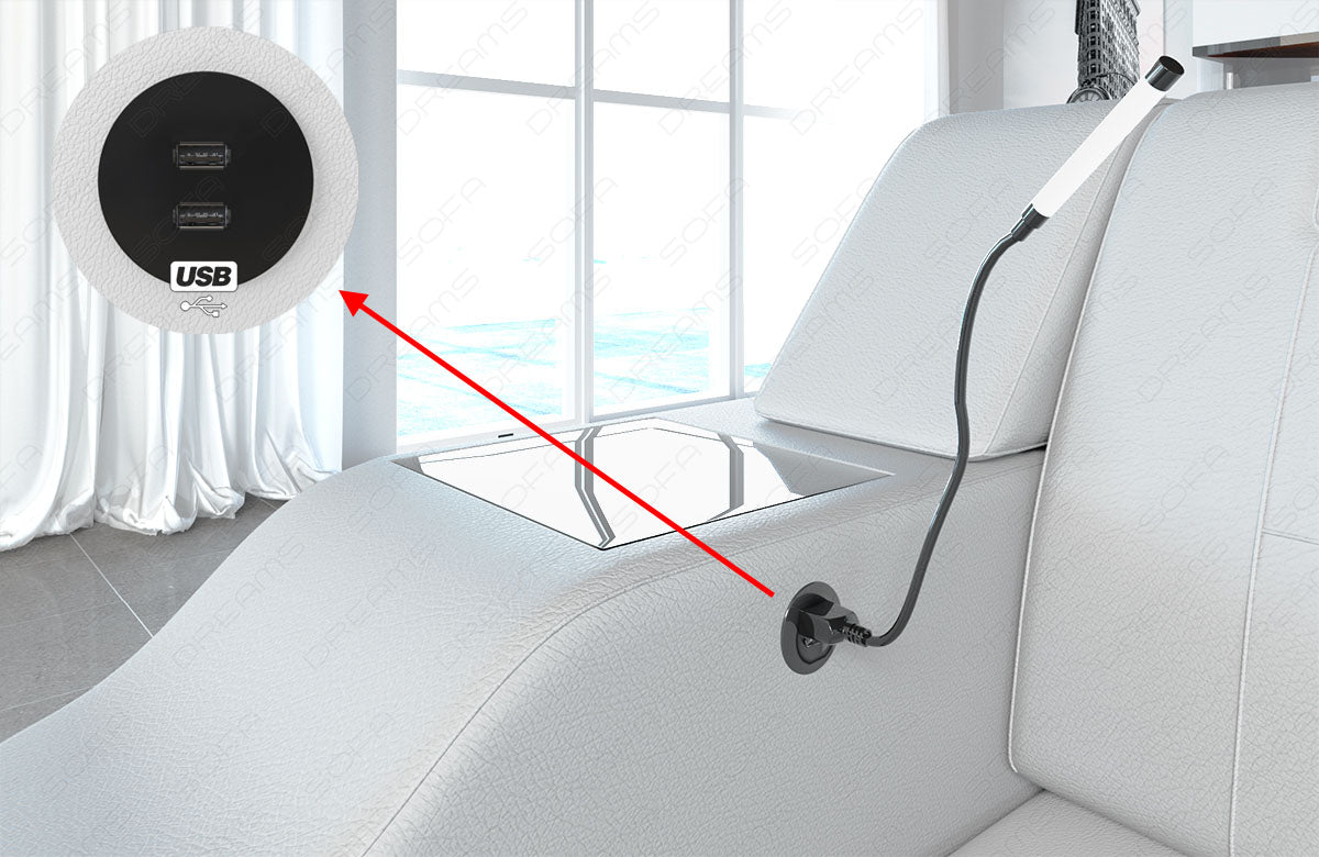 Leder Wohnlandschaft Padua U – Elegantes Sofa