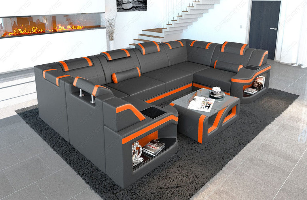 Designsofa Padua aus Leder