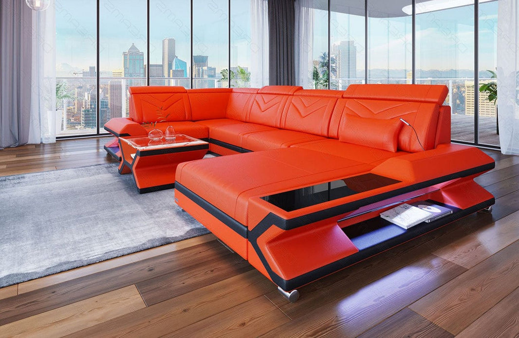 Designsofa Napoli Eleganz Pur aus Leder