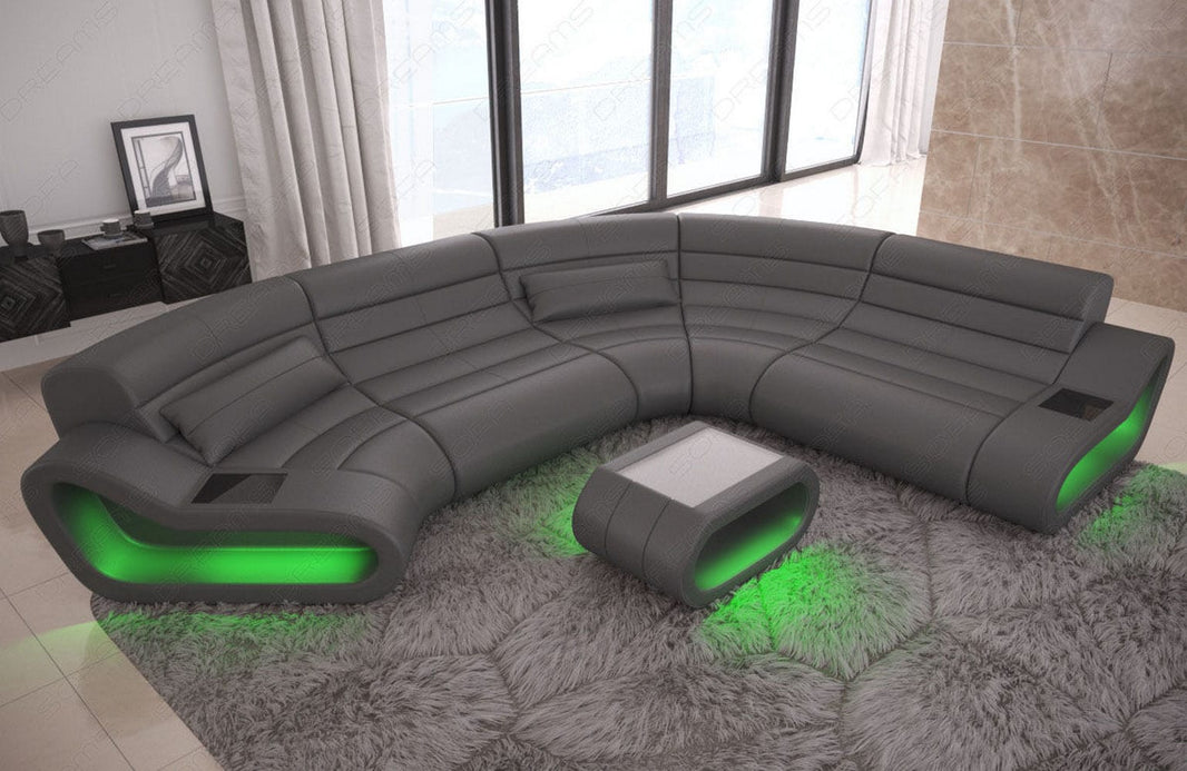 Leder Couch Concept C-Form Eleganz