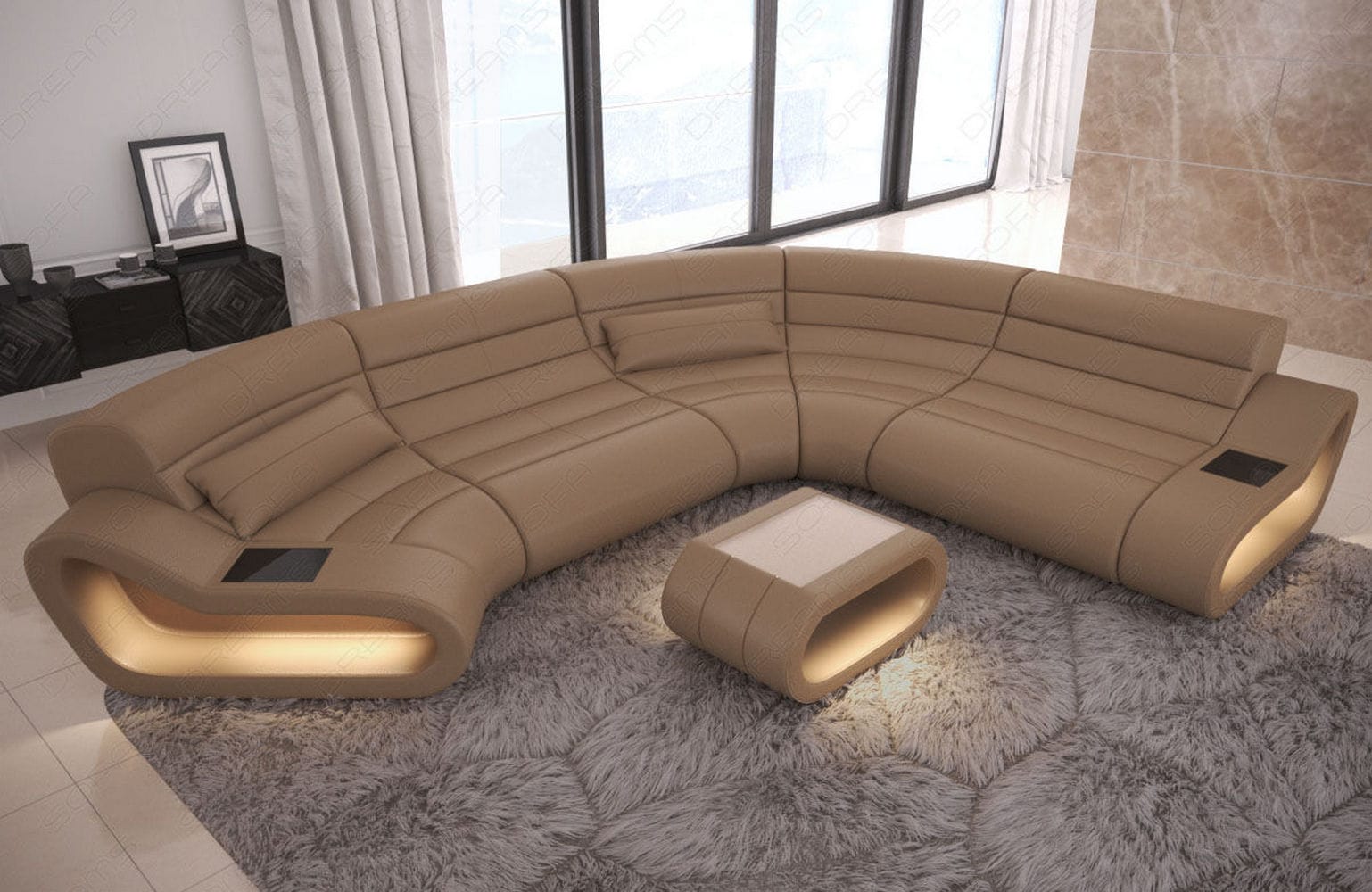 Leder Wohnlandschaft Concept C – Eleganz & Komfort