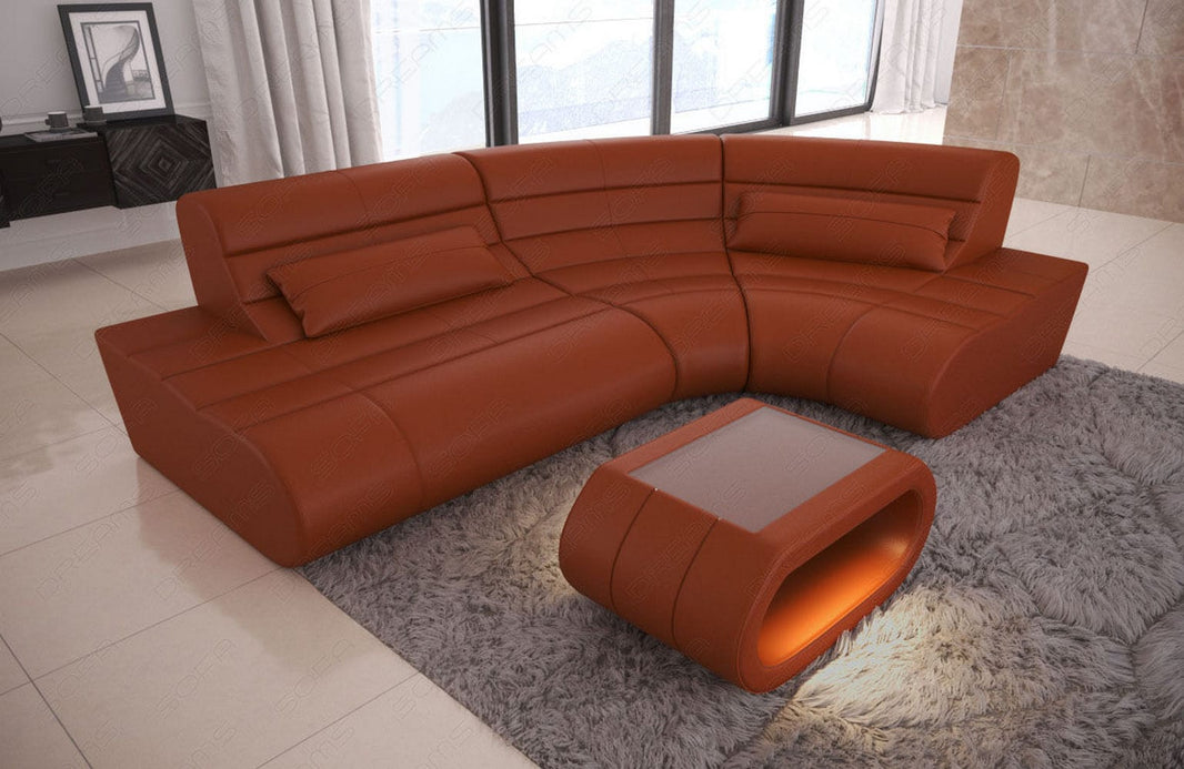 Mini Sofa Concept Kompakt L-Form aus Leder