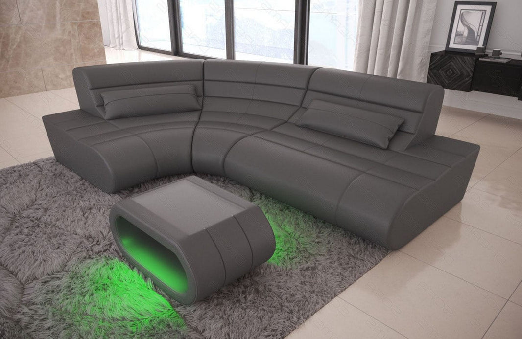 Mini Sofa Concept Kompakt L-Form aus Leder