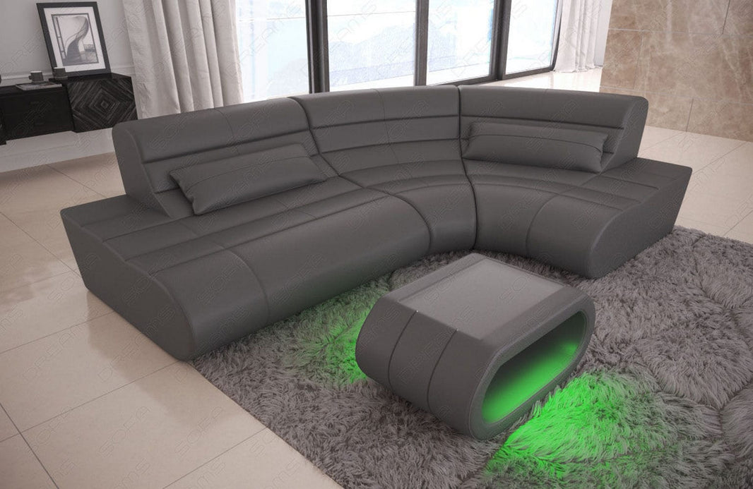 Mini Sofa Concept Kompakt L-Form aus Leder